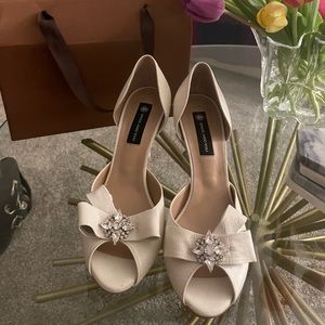 White Leather Wedding Shoes